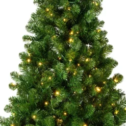 Kerstbomen-Everlands Kunst Kerstboom met verlichting - 210 cm