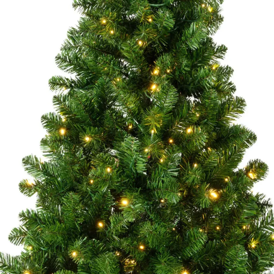 Kerstbomen-Everlands Kunst Kerstboom met verlichting - 210 cm