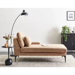 Loveseats-Leen Bakker EWRON - Chaise longue - Zandbeige - Linkszijdig - Bouclé