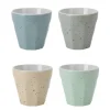 Kopjes, Mokken En Bekers-Excellent Houseware Koffiekop - 4x - porselein - 90 ml - gekleurd