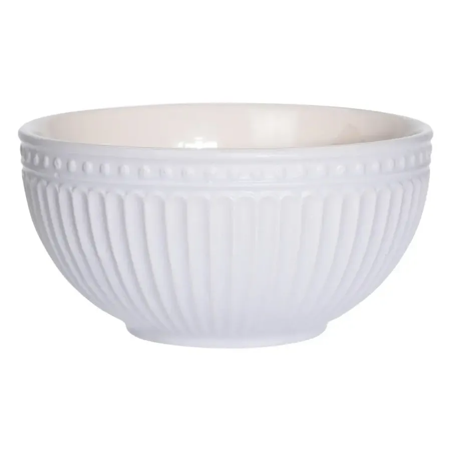 Excellent Houseware kommen/schaaltjes - D14 x H7 cm - ivoor wit