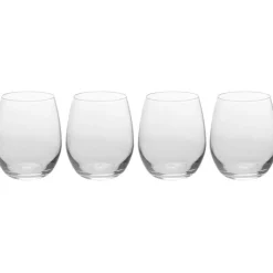 Excellent Houseware luxe sap/waterglazen - 4x stuks - 390 ml