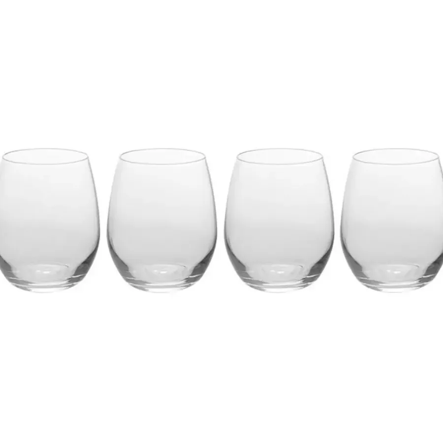 Excellent Houseware luxe sap/waterglazen - 4x stuks - 390 ml