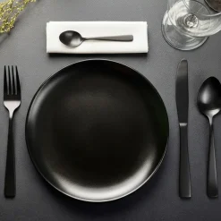 Besteksets-Excellent Houseware tafel bestek - 16x delig - mat zwart - rvs