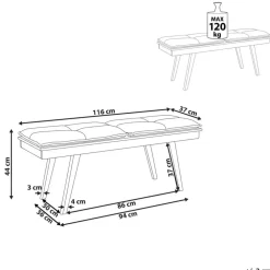 Bankjes-Beliani EXTON - Bankje - Donkere houtkleur - MDF