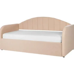 Beliani EYBURIE - Slaapbank - Perzik - 90 x 200 cm - Bouclé