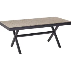 Beliani FANES - Eettafel uitschuifbaar - Grijs - 184/244 x 90 - Aluminium