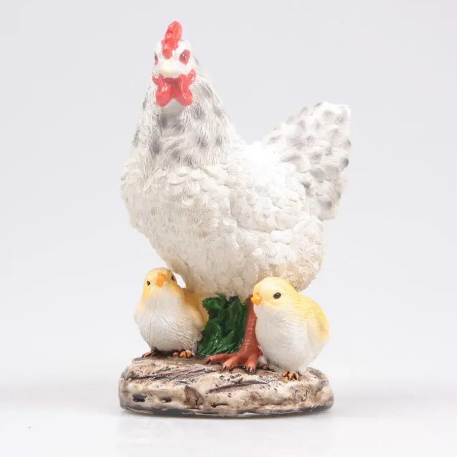 Farmwood Animals Farmwood Kip tuin beeldje - binnen/buiten - 15 x 10 x 20 cm