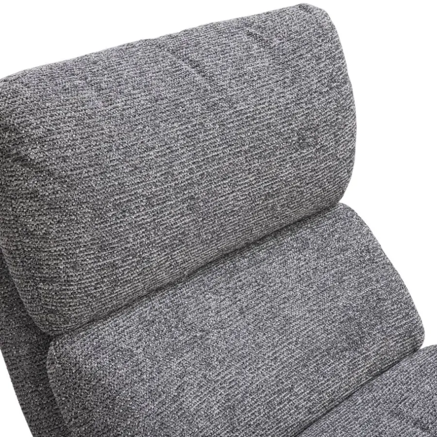 Leen Bakker Fauteuil Bobbi incl. hocker - antraciet