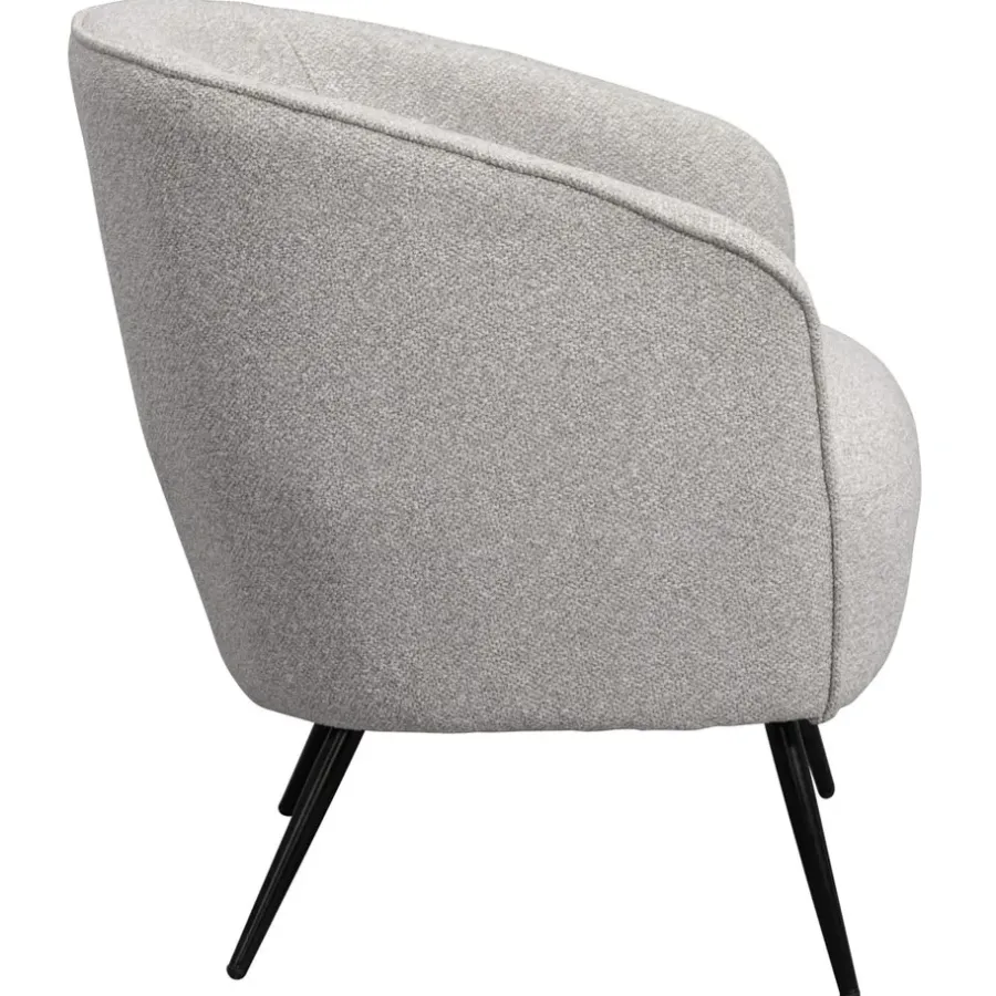 Leen Bakker Fauteuil Carlton - bouclé stof - lichtgrijs