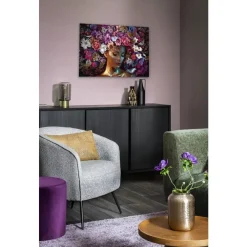 Leen Bakker Fauteuil Carlton - bouclé stof - lichtgrijs