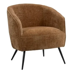 Fauteuils-Leen Bakker Fauteuil Carlton - stof - bruin