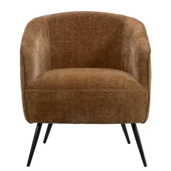 Fauteuils-Leen Bakker Fauteuil Carlton - stof - bruin