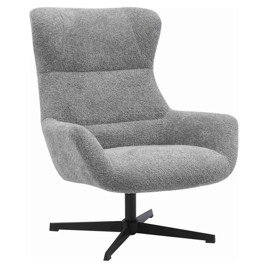 Fauteuils-House Nordic Fauteuil Draaibaar - Donkergrijs Stof - 89x80x101cm - Bescia