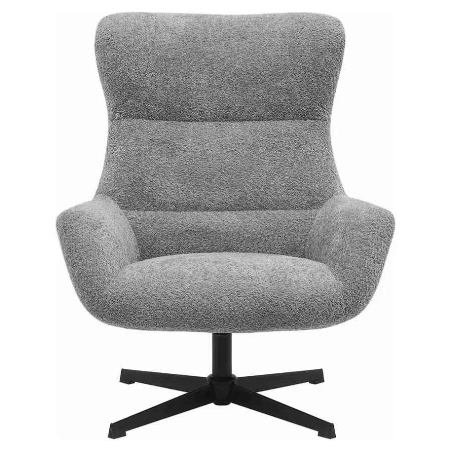 Fauteuils-House Nordic Fauteuil Draaibaar - Donkergrijs Stof - 89x80x101cm - Bescia