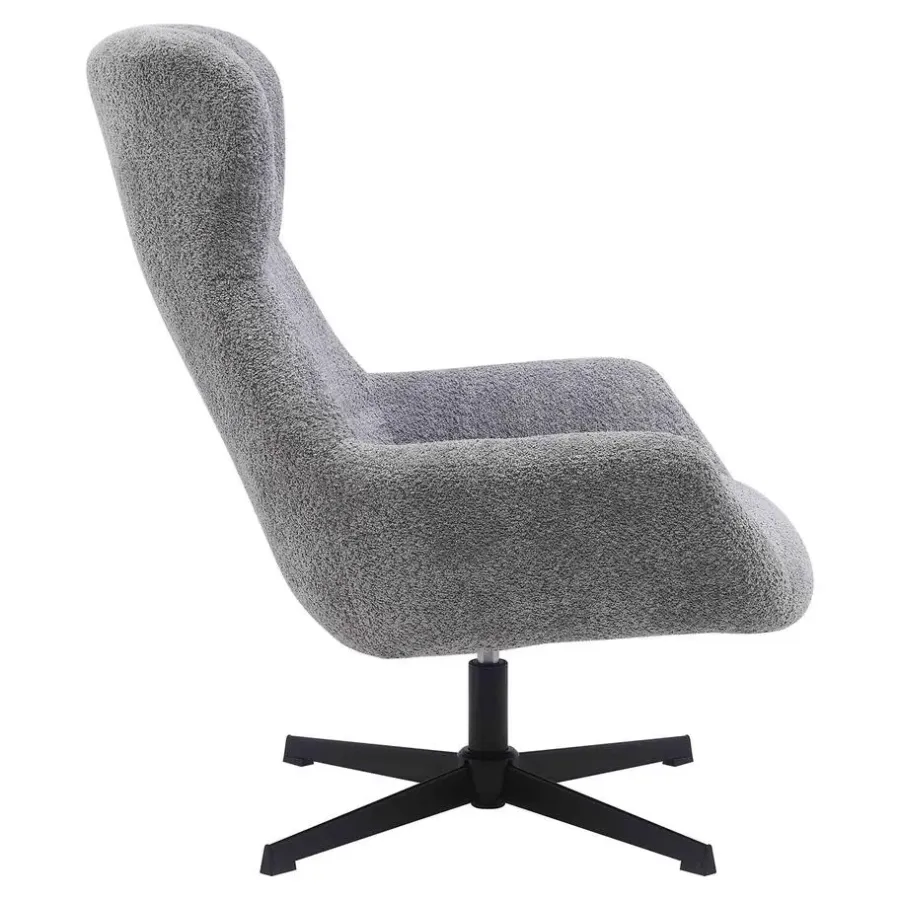 Fauteuils-House Nordic Fauteuil Draaibaar - Donkergrijs Stof - 89x80x101cm - Bescia