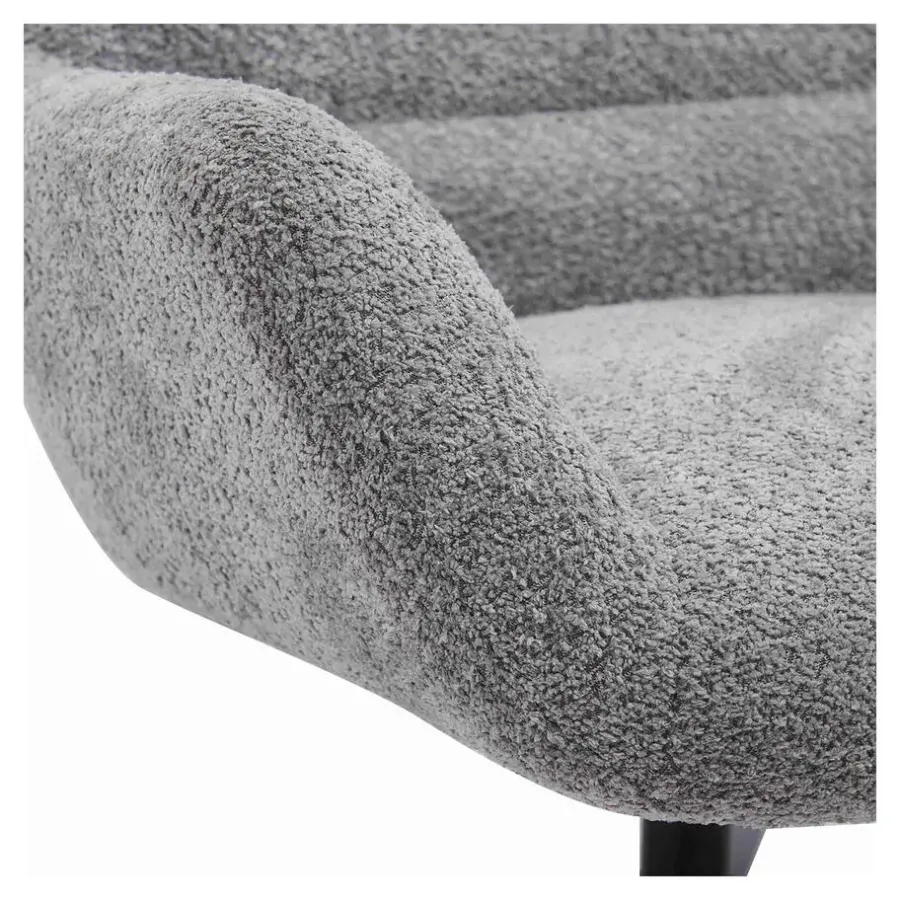 Fauteuils-House Nordic Fauteuil Draaibaar - Donkergrijs Stof - 89x80x101cm - Bescia