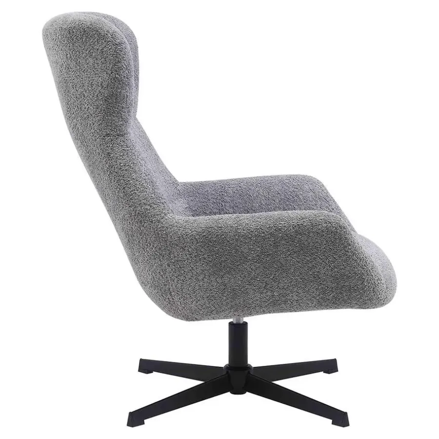 Fauteuils-House Nordic Fauteuil Draaibaar - Donkergrijs Stof - 89x80x101cm - Bescia