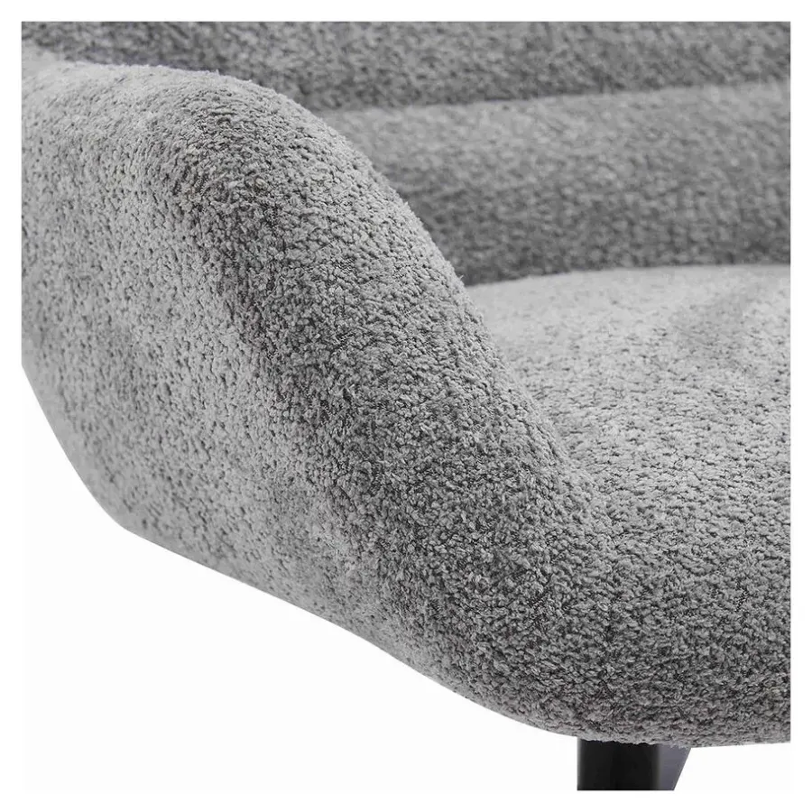 Fauteuils-House Nordic Fauteuil Draaibaar - Donkergrijs Stof - 89x80x101cm - Bescia