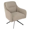 Giga Meubel Fauteuil Draaibaar - Stof Taupe - 75x70x85cm - Matthias