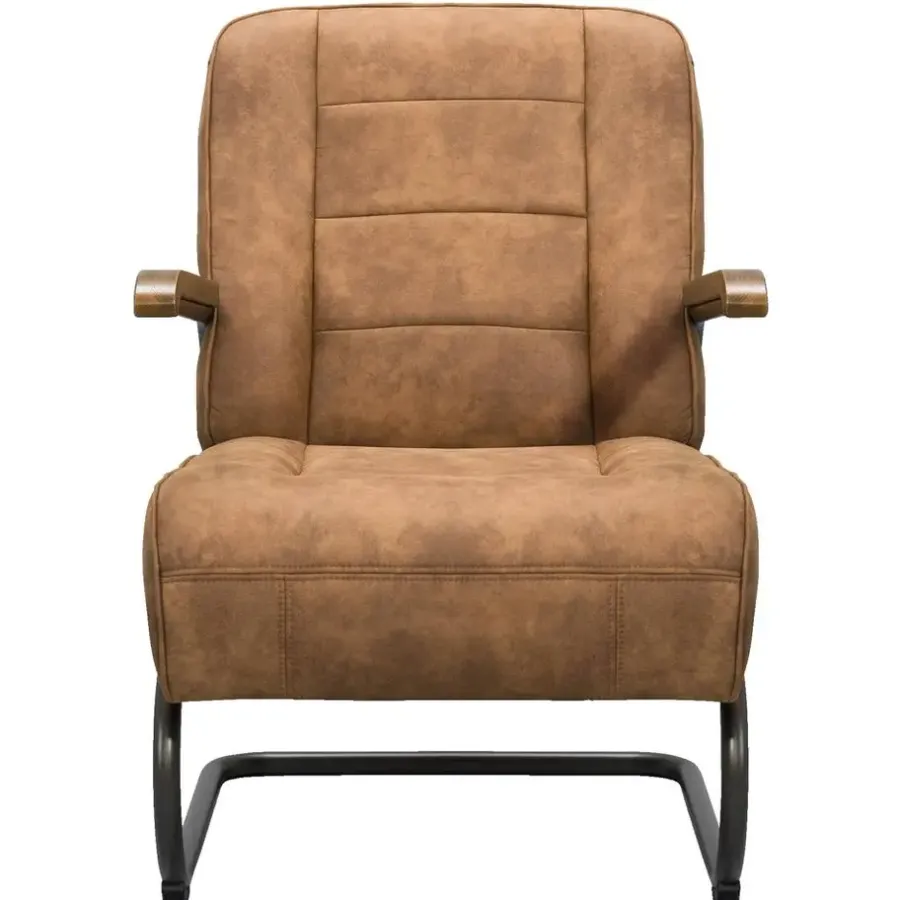 Fauteuils-Leen Bakker Fauteuil Ivar - stof - cognac