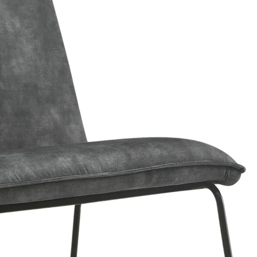 HomeMixx Fauteuil James - Velvet Antraciet