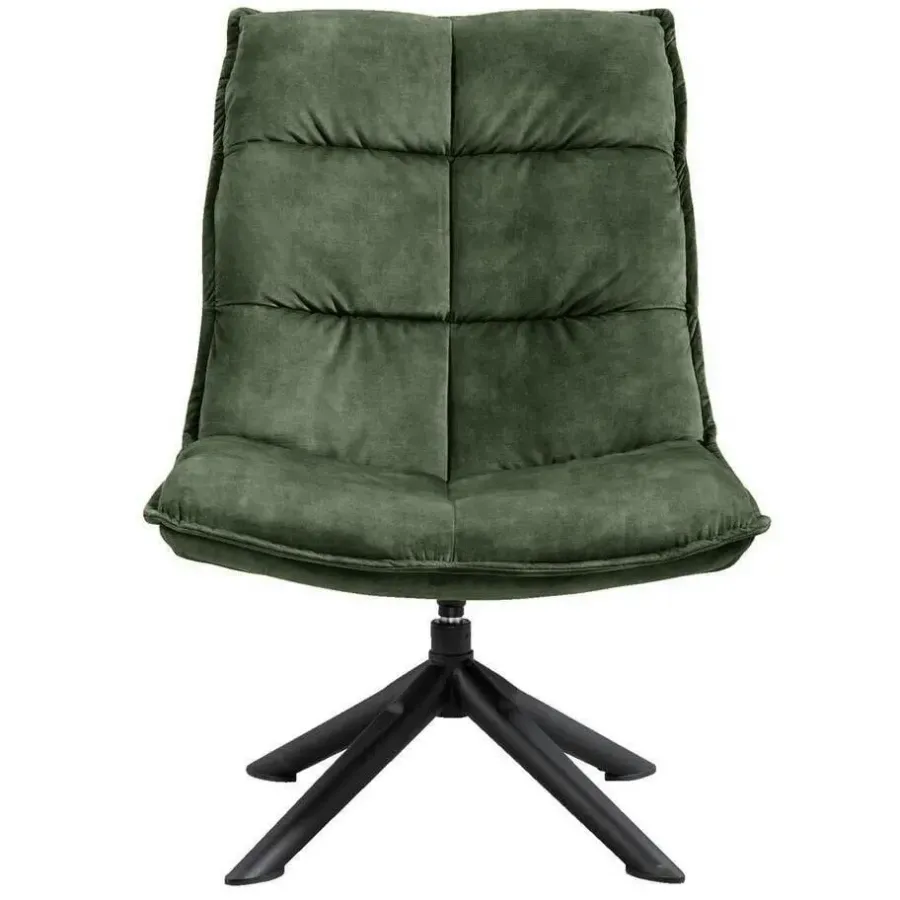Fauteuils-HomeMixx Fauteuil Lucas - Velvet Mosgroen