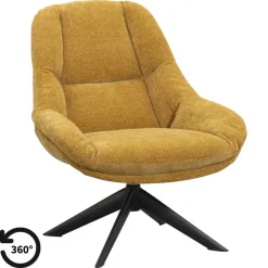 Fauteuils-Leen Bakker Fauteuil Lynn - oker