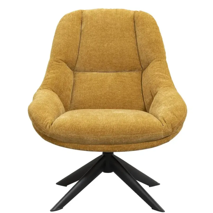 Fauteuils-Leen Bakker Fauteuil Lynn - oker