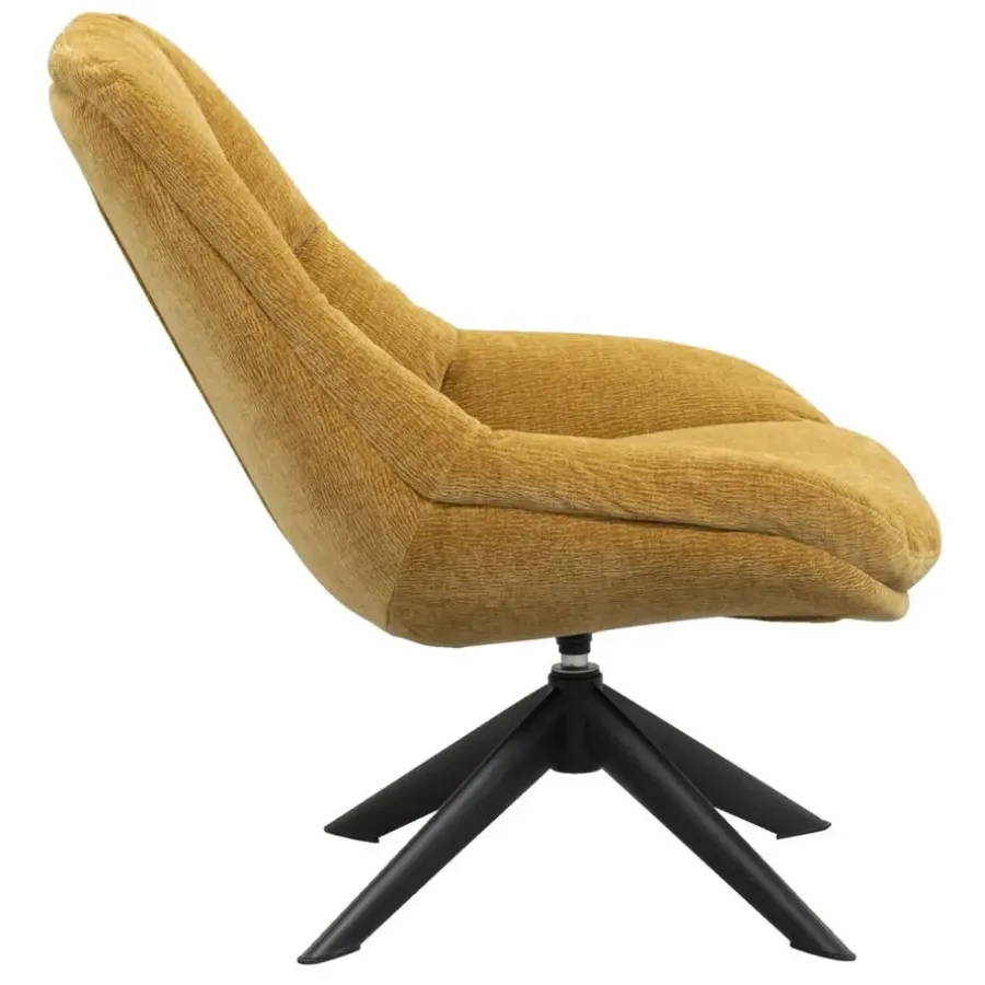 Fauteuils-Leen Bakker Fauteuil Lynn - oker
