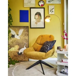 Fauteuils-Leen Bakker Fauteuil Lynn - oker