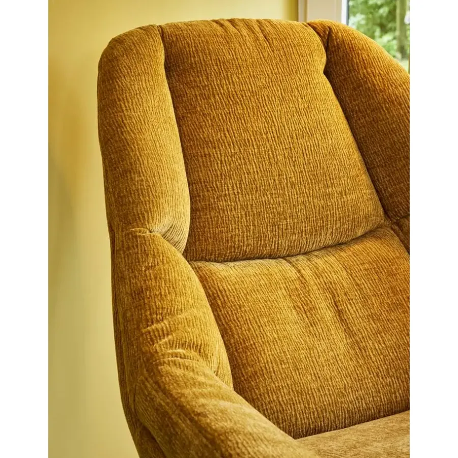 Fauteuils-Leen Bakker Fauteuil Lynn - oker