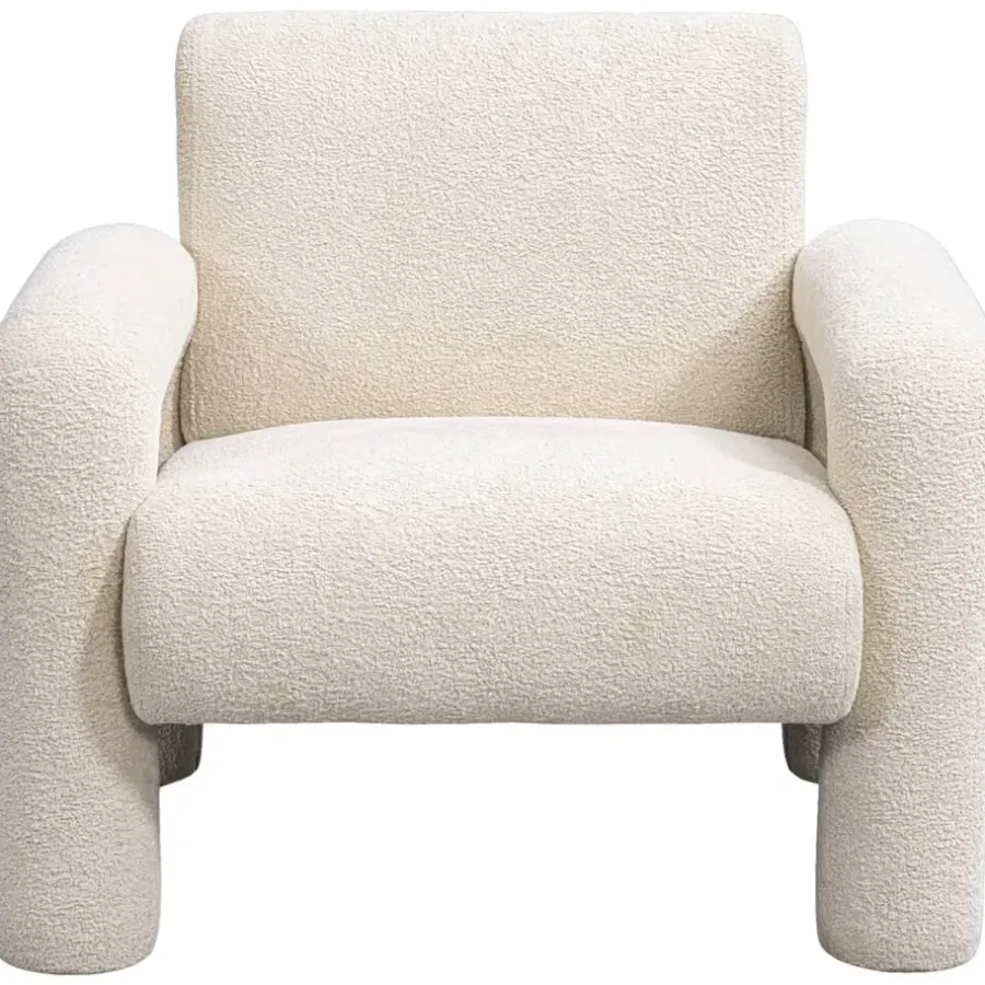 Fauteuils-Leen Bakker Fauteuil Puck - crème
