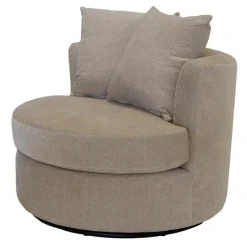 Fauteuils-Giga Meubel Fauteuil Taupe Stof - Zithoogte 45cm - Thony Luxe