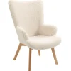 Nordlys Fauteuil van massief hout en witte lussen