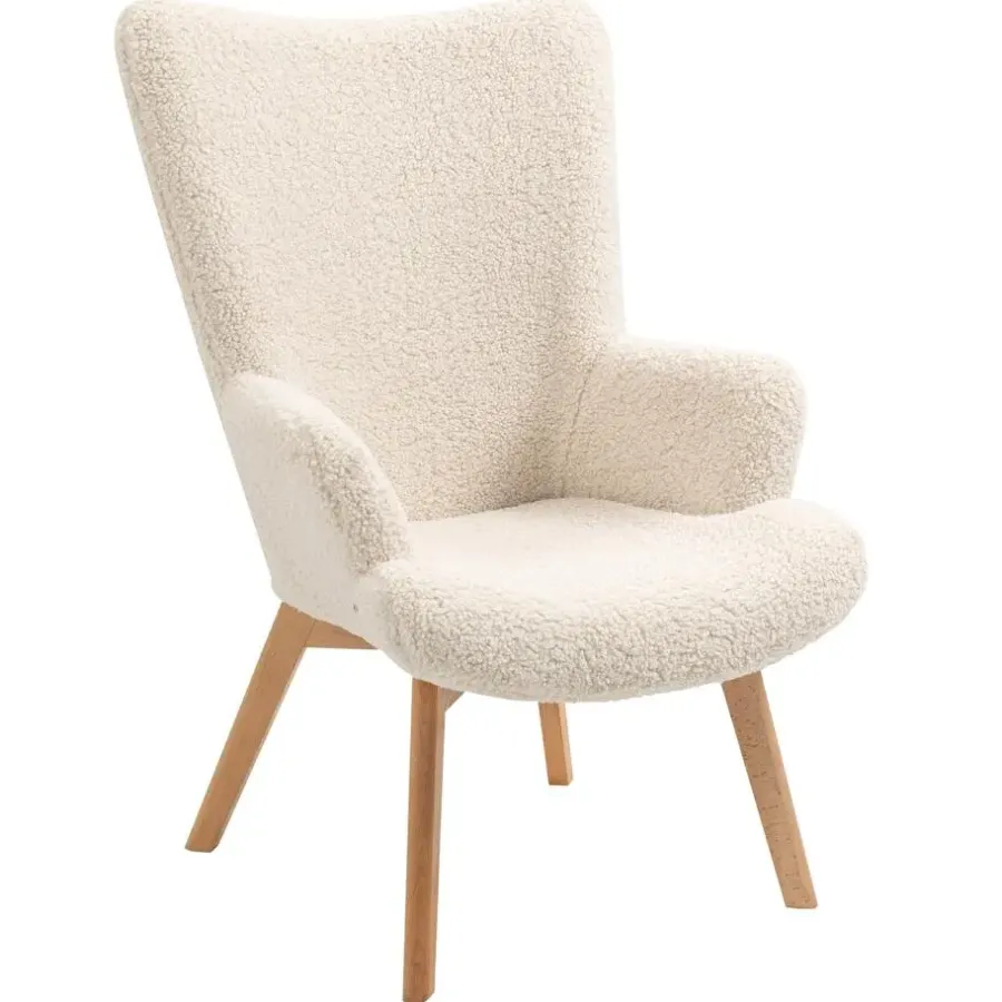 Nordlys Fauteuil van massief hout en witte lussen