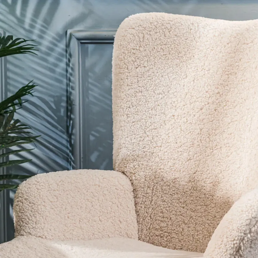 Nordlys Fauteuil van massief hout en witte lussen