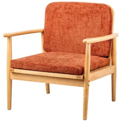 Nordlys Fauteuil van massief hout en terracotta stof