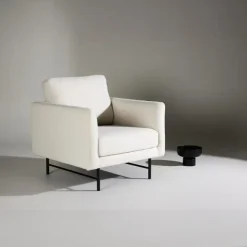 Fauteuils-Fjôrd Fauteuil Wit Stof - 86x87x68cm - Sky