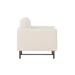 Fauteuils-Fjôrd Fauteuil Wit Stof - 86x87x68cm - Sky