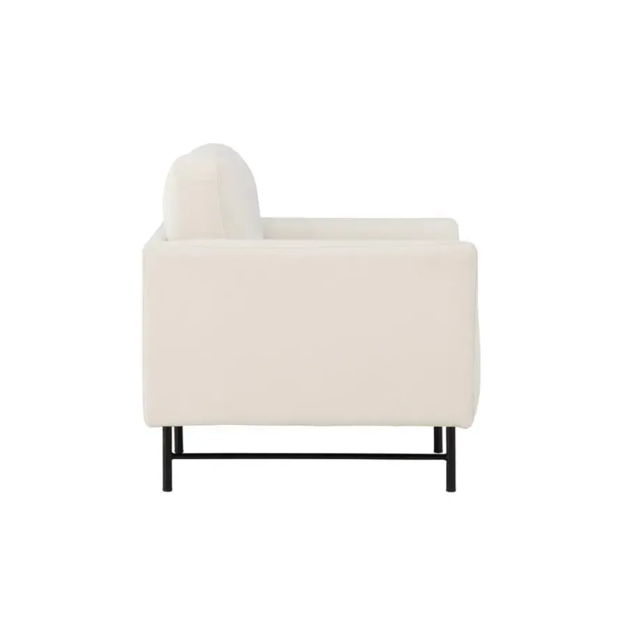 Fauteuils-Fjôrd Fauteuil Wit Stof - 86x87x68cm - Sky