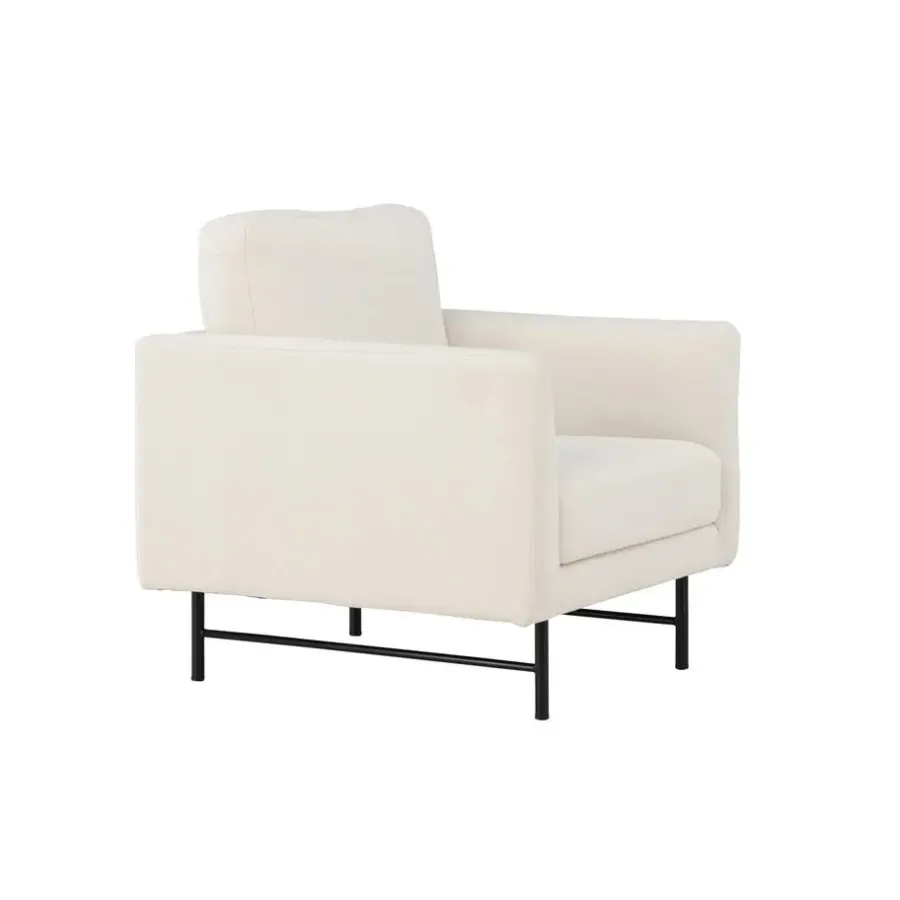 Fauteuils-Fjôrd Fauteuil Wit Stof - 86x87x68cm - Sky