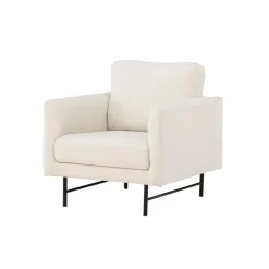 Fauteuils-Fjôrd Fauteuil Wit Stof - 86x87x68cm - Sky
