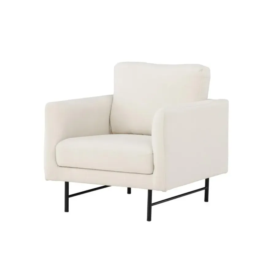 Fauteuils-Fjôrd Fauteuil Wit Stof - 86x87x68cm - Sky