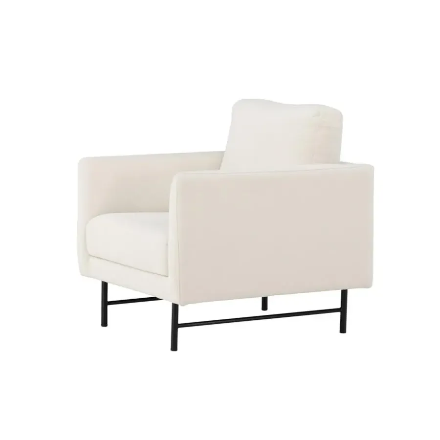 Fauteuils-Fjôrd Fauteuil Wit Stof - 86x87x68cm - Sky