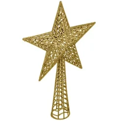 Feeric lights & Christmas Feeric Christmas Kerst piek - ster - goud - kunststof - 37,5 cm