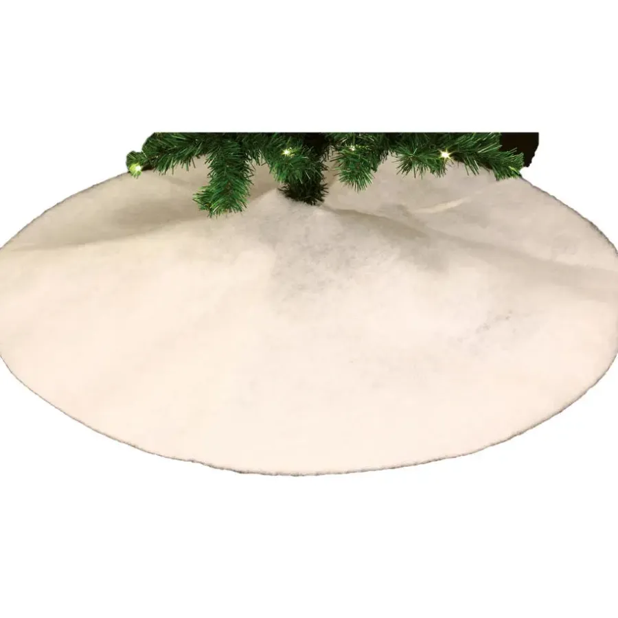 Feeric lights & Christmas Feeric Christmas kerstboomrok - wit - 100 cm - polyester - rond
