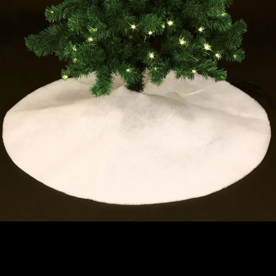 Feeric lights & Christmas Feeric Christmas kerstboomrok - wit - 100 cm - polyester - rond