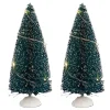 Feeric lights & Christmas Feeric Christmas Kerstdorp mini boompjes - 2x - 15 cm - verlicht