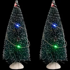 Feeric lights & Christmas Feeric Christmas 2x decoratie kerstboompjes - 15 cm - 20 LEDs